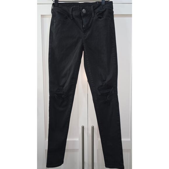 American Eagle Black Next Level Stretch Jeans – Size 4 - Picture 2 of 9